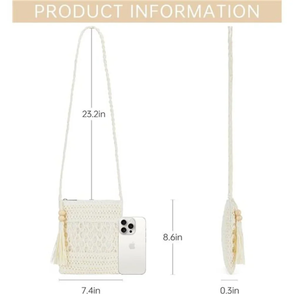 Women Small Beach Straw Purse For Women:‎ Straw Bags Crossbody Shoulder Handbags